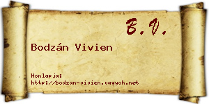 Bodzán Vivien névjegykártya