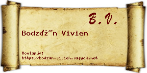 Bodzán Vivien névjegykártya