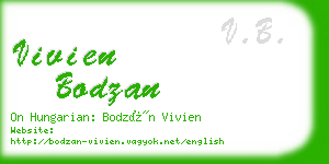 vivien bodzan business card